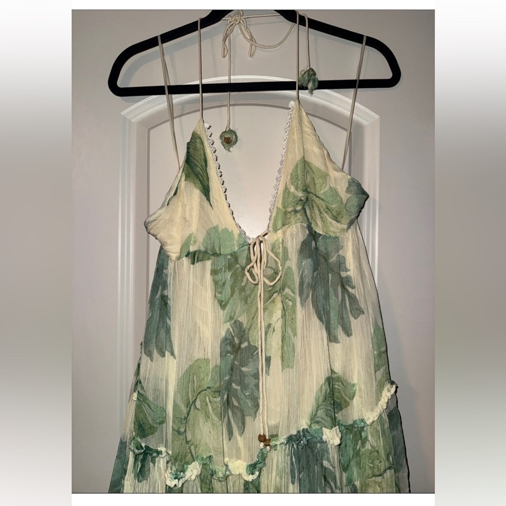 FREE PEOPLE PEACEFUL PALM MAXI DRESS SIZE large - Picture 4 of 7
